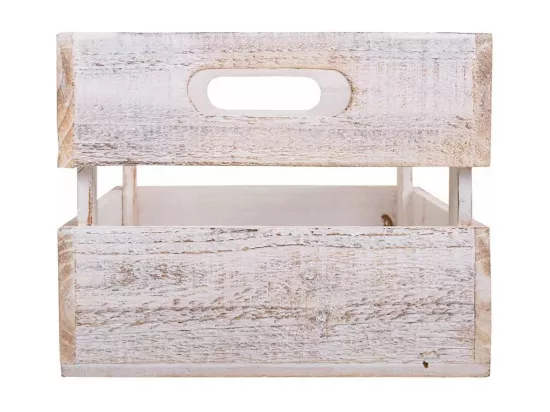 Ensemble de 3 boîtes en bois blanc