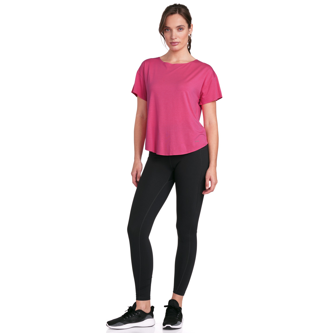 Gina Sports Damen Sport T-Shirt unifarben pink