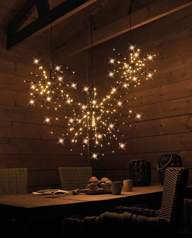 Lumineo - LED Verlichting Poolster - Warmwit - 45 cm - Kunststof - 72 Lampjes
