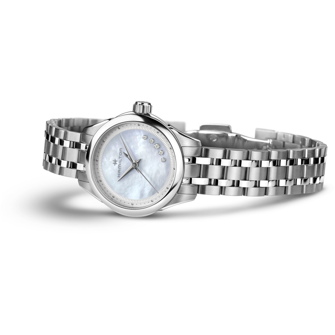 Hamilton Jazzmaster Lady Diamonds Perlmutt 26mm