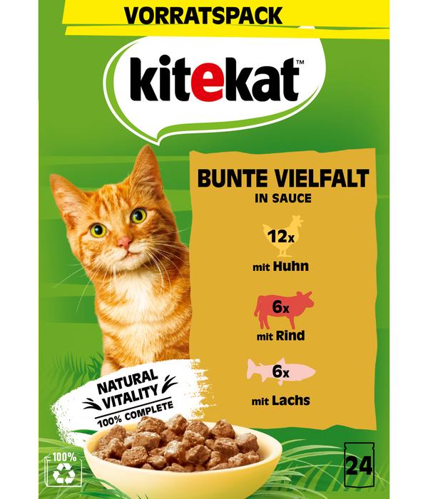 KITEKAT® Nassfutter für Katzen Multipack