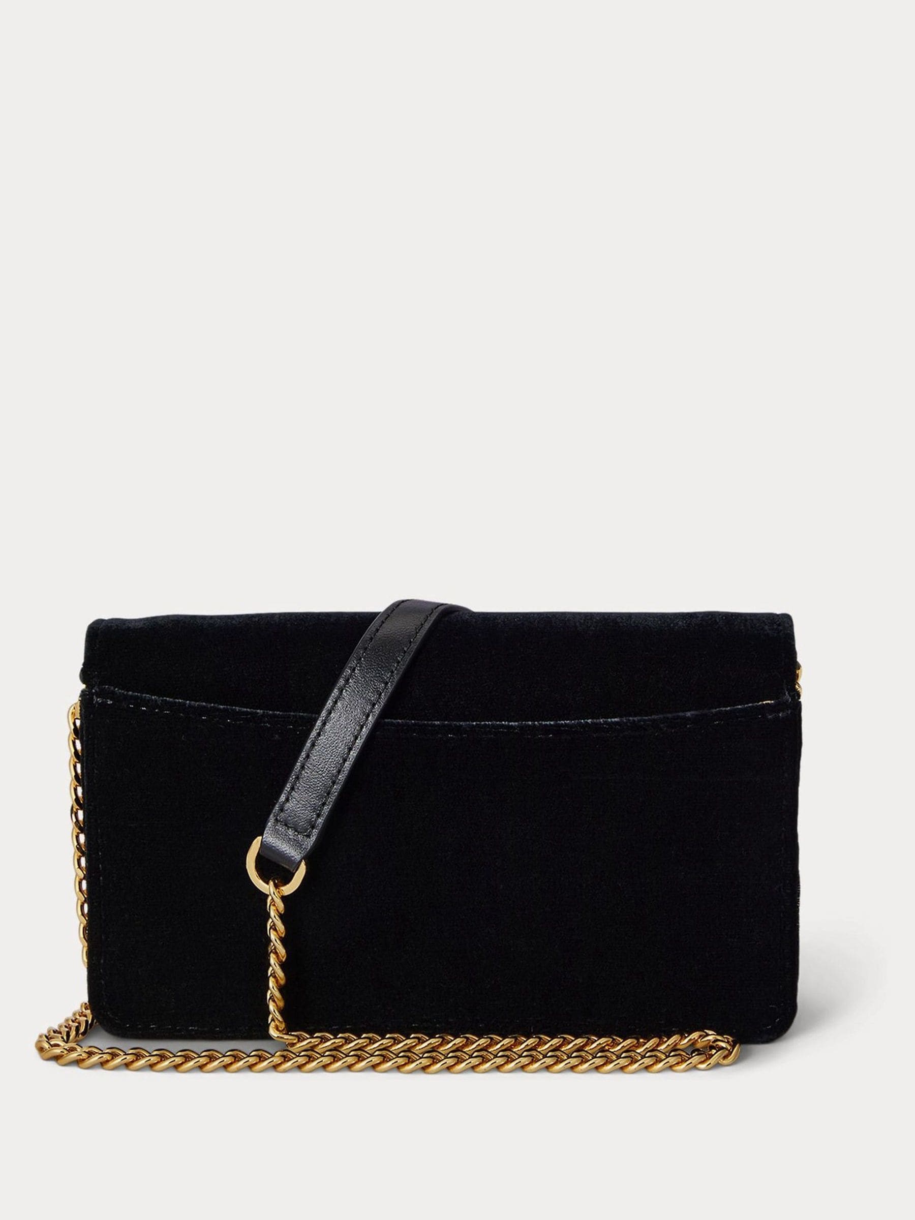 Lauren Ralph Lauren Turn-Lock Tech Case Velvet Cross-Body Bag