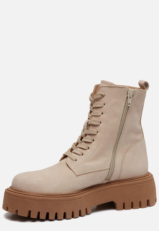 Ann Rocks Veterboots beige Nubuck