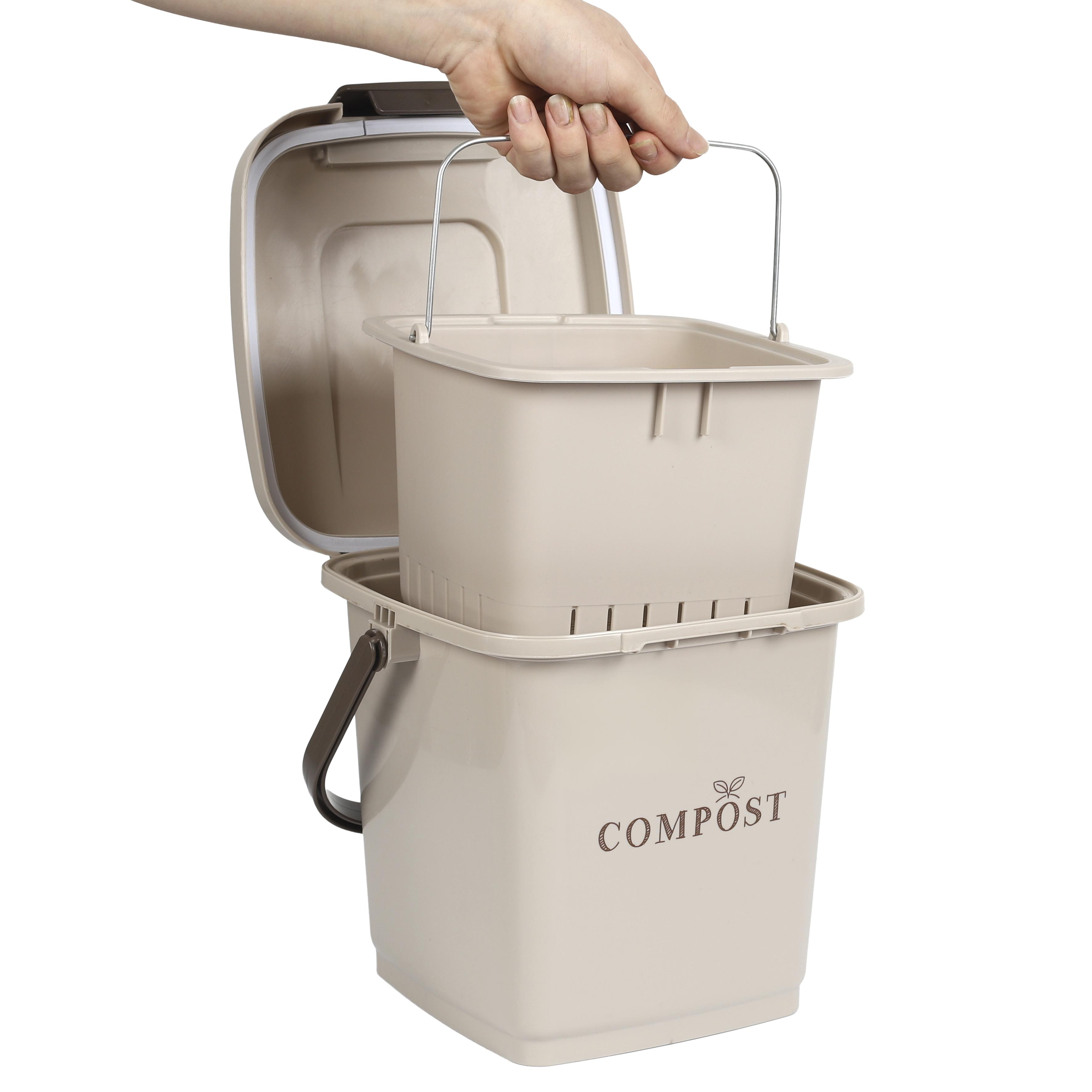 POUBELLE COMPOST 8L SEAU PERFORE ET COUVERCLE