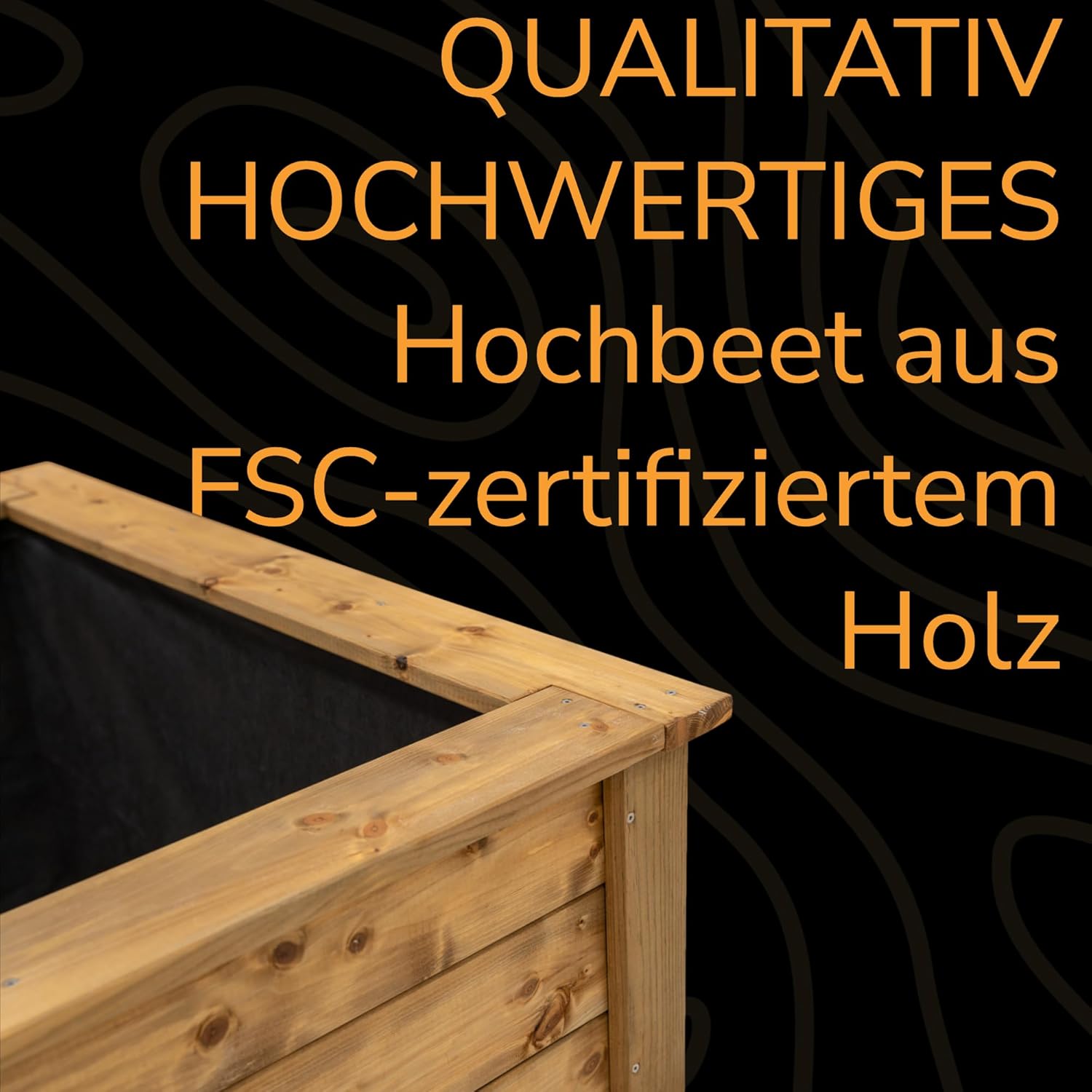 Hochbeet Holz Made in Europe, Hochwertige Hochbeete für Garten Holz, Hochbeete-kit, Hochbeet XXL Groß