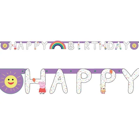 amscan Partykette Peppa Pig Happy Birthday