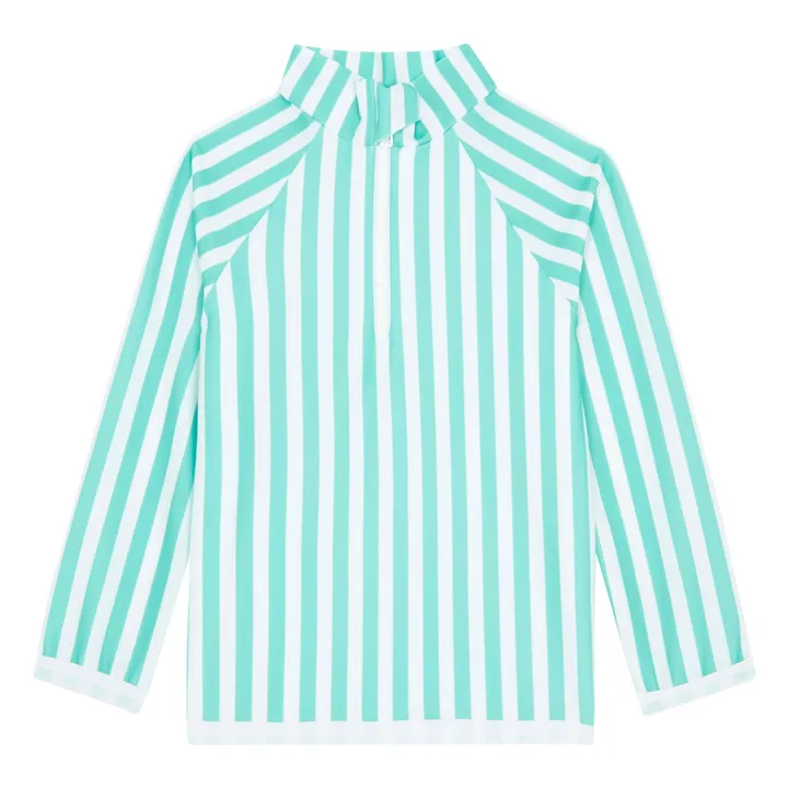 Juillet Juillet T-shirt Anti-UV Saline Rayé | Turquoise