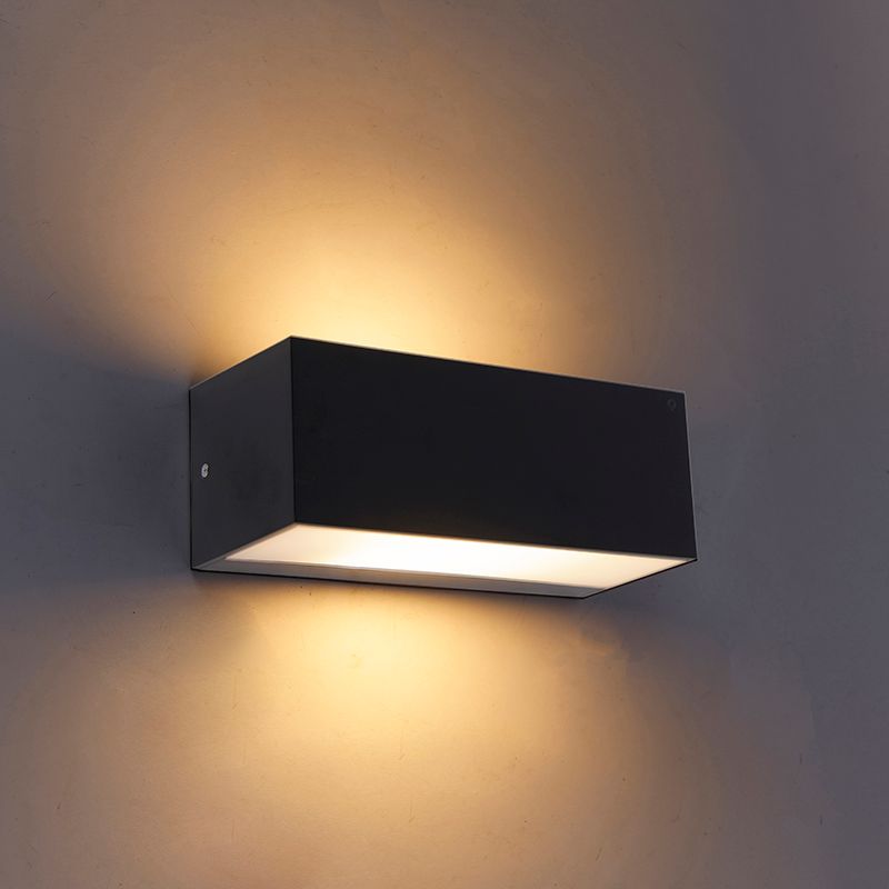 Smart  moderne wandlamp zwart IP54 incl. Wifi A60 - Houks