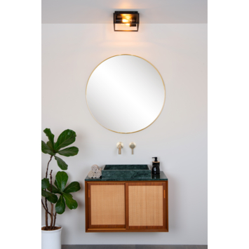 Lucide badkamer plafonnière Carlyn IP54 zwart