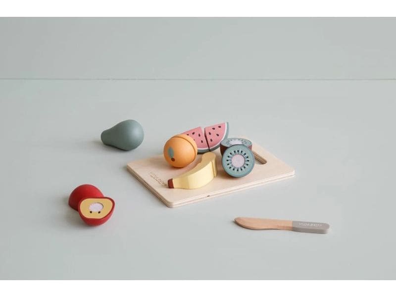 Little Dutch Spiel-Lebensmittel Obst zum schneiden Lebensmittel-Spielset aus Holz