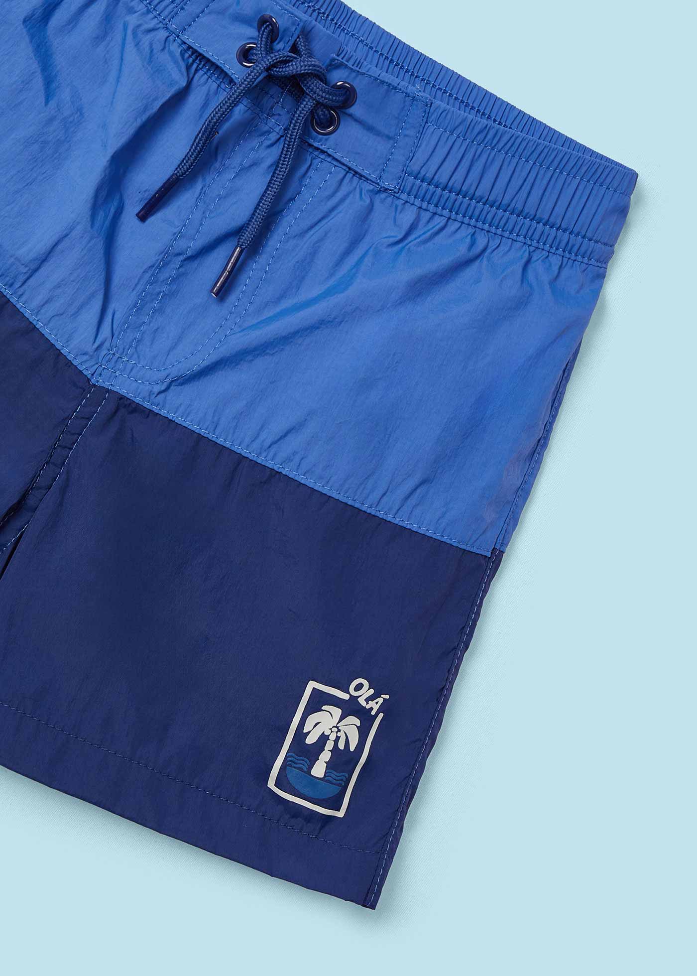 Calções de banho bermuda Riviera para meninos, com blocos de cores.
