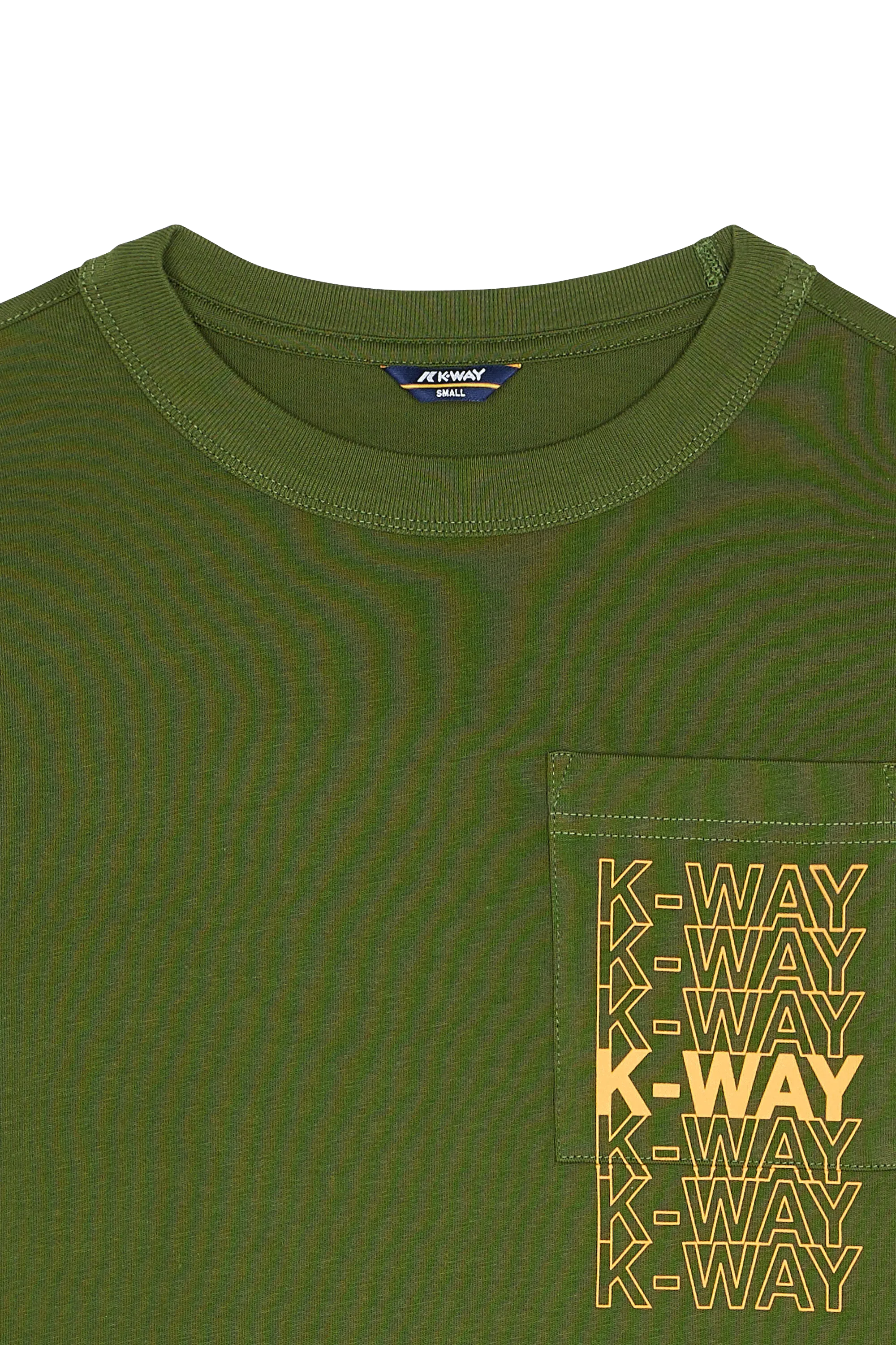 K-WAY T-shirt  FANTOME K-WAY LETTERING Kaki