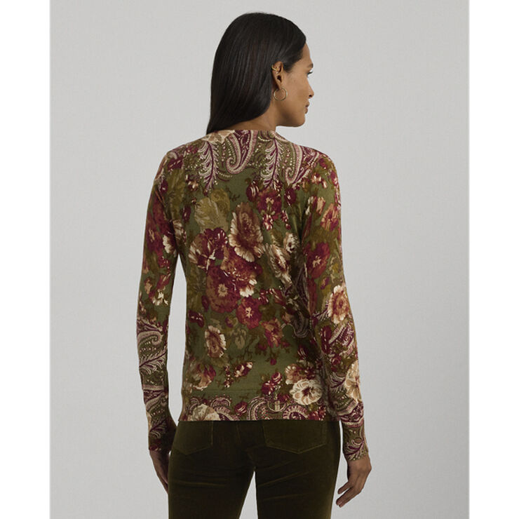 Lauren Ralph Lauren COTTON MODAL-LS SWEATER Olive multi