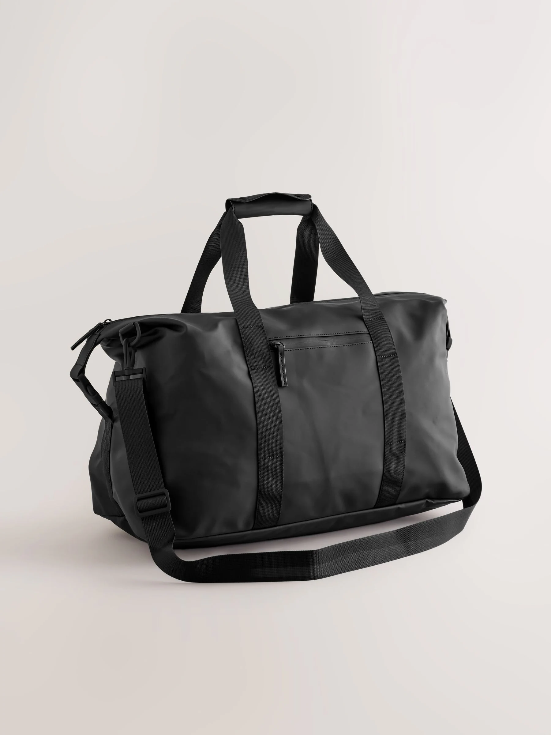 Zwart - Rubberised Weekend Holdall Bag