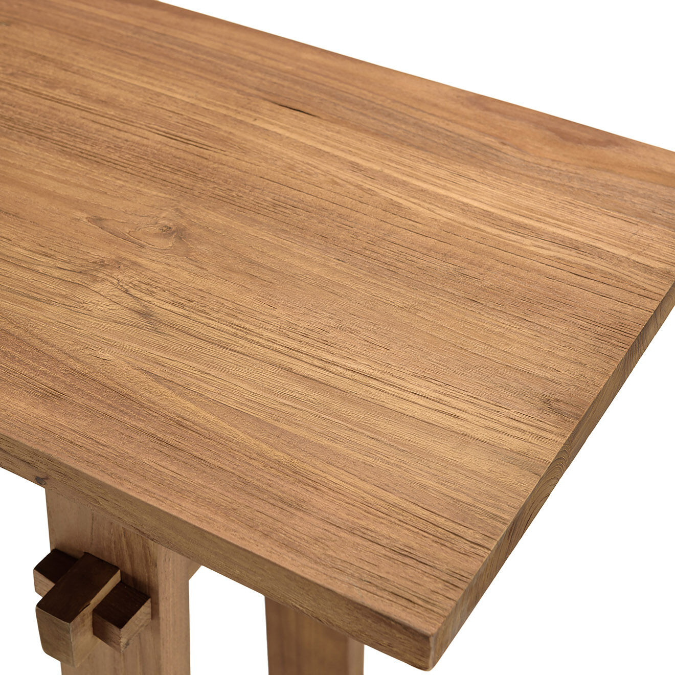 Macabane Console en bois de teck recyclé Sixtine bois - 140.5x40x78.5 cm