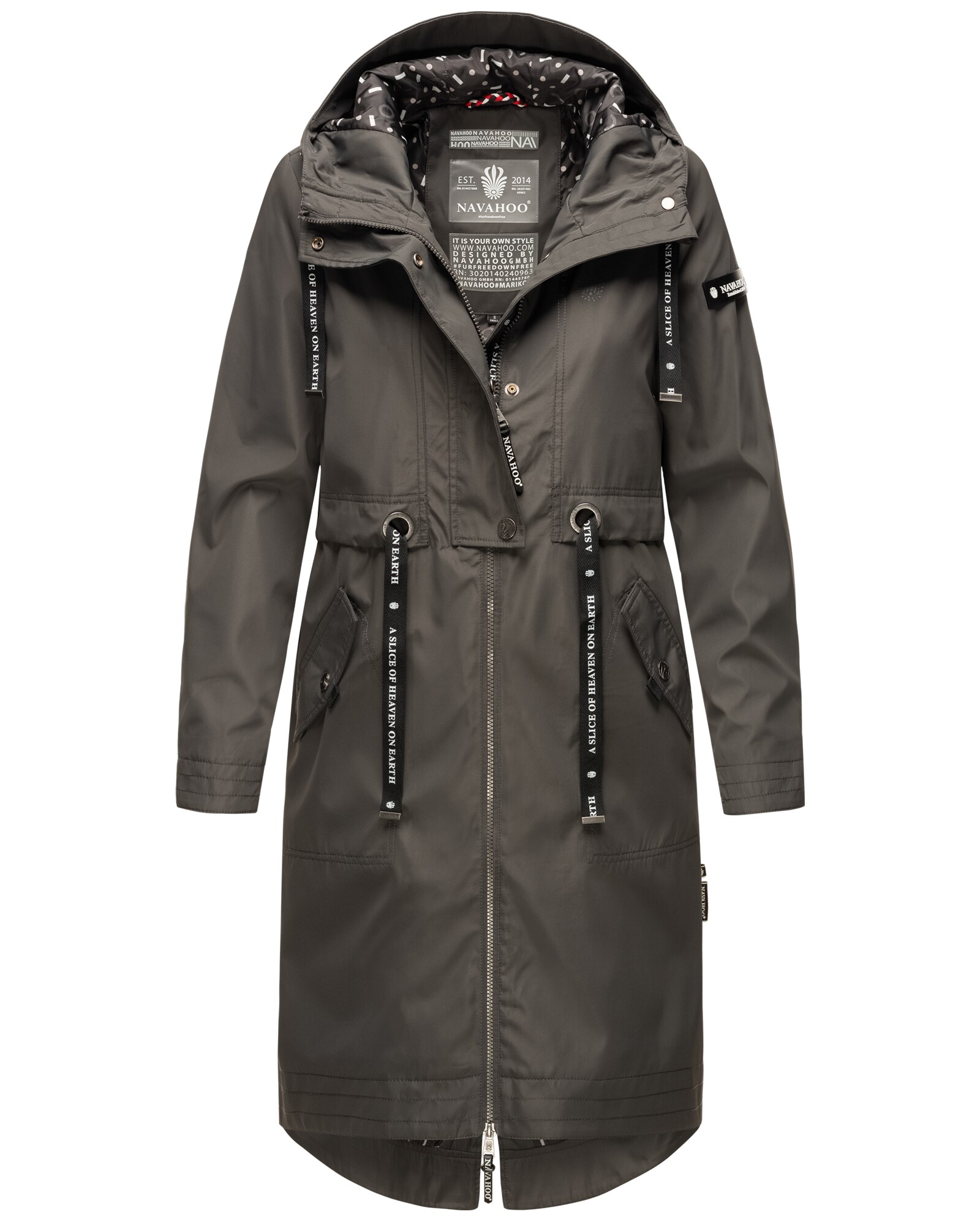 NAVAHOO Damen Modischer Funktionsparka Übergangs Outdoorjacke mit Kapuze Josinaa
