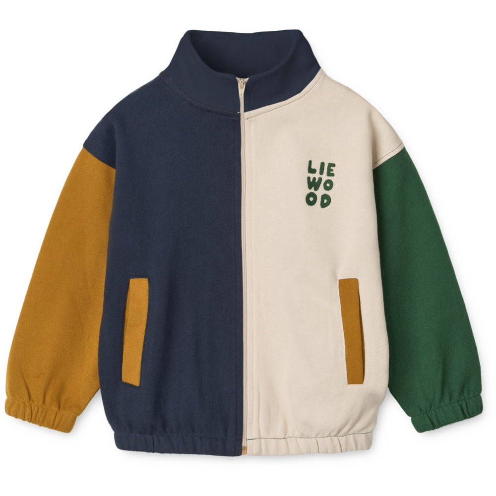 Køb LIEWOOD Classic Navy Multi Mix Cassius Zip-Up Cardigan