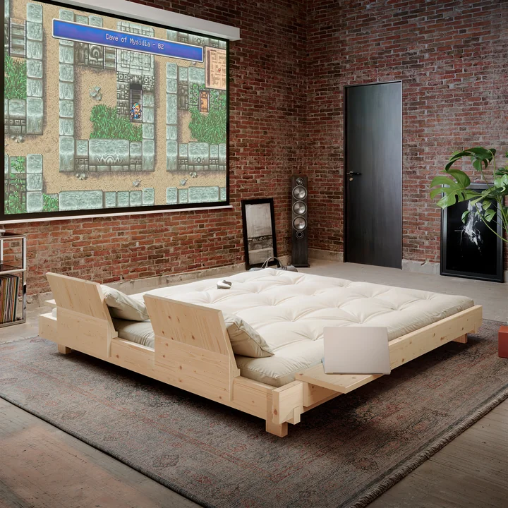 Karup Design - Social Bett, 140 x 200 cm, Kiefer klar