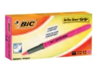 Overstregningspen BIC Highlighter Grip orange med skrå spids - (12 stk.)
