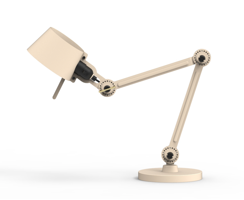 Bureaulamp Bolt 2 arms lightning klein white