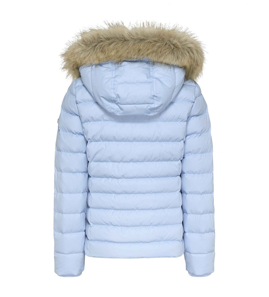 Jaqueta Tommy Jeans Essential Slim Fit com Capuz Azul