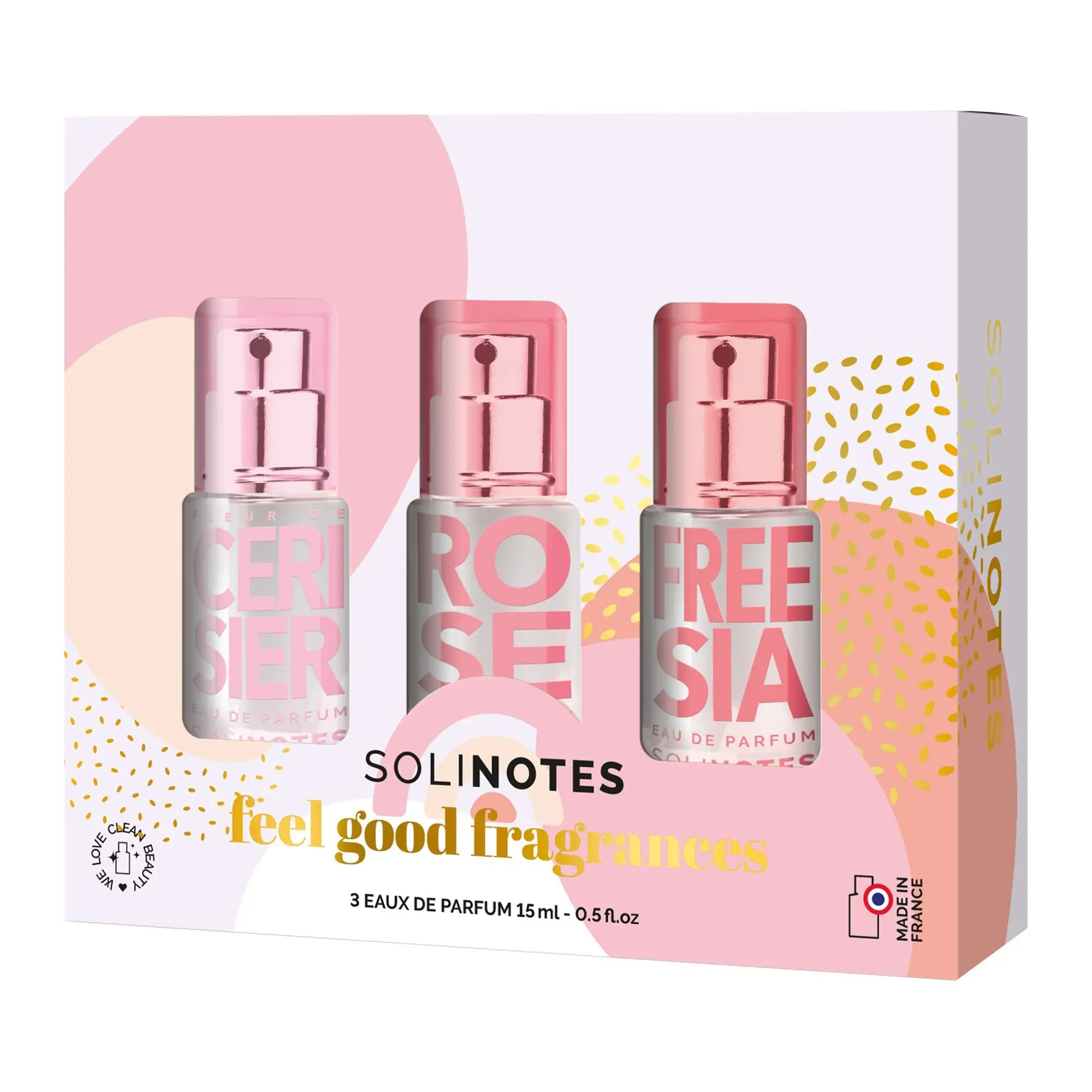 Solinotes - Coffret Trio Eau de Parfum 3x15ml Cerisier, Rose, Freesia- Femme