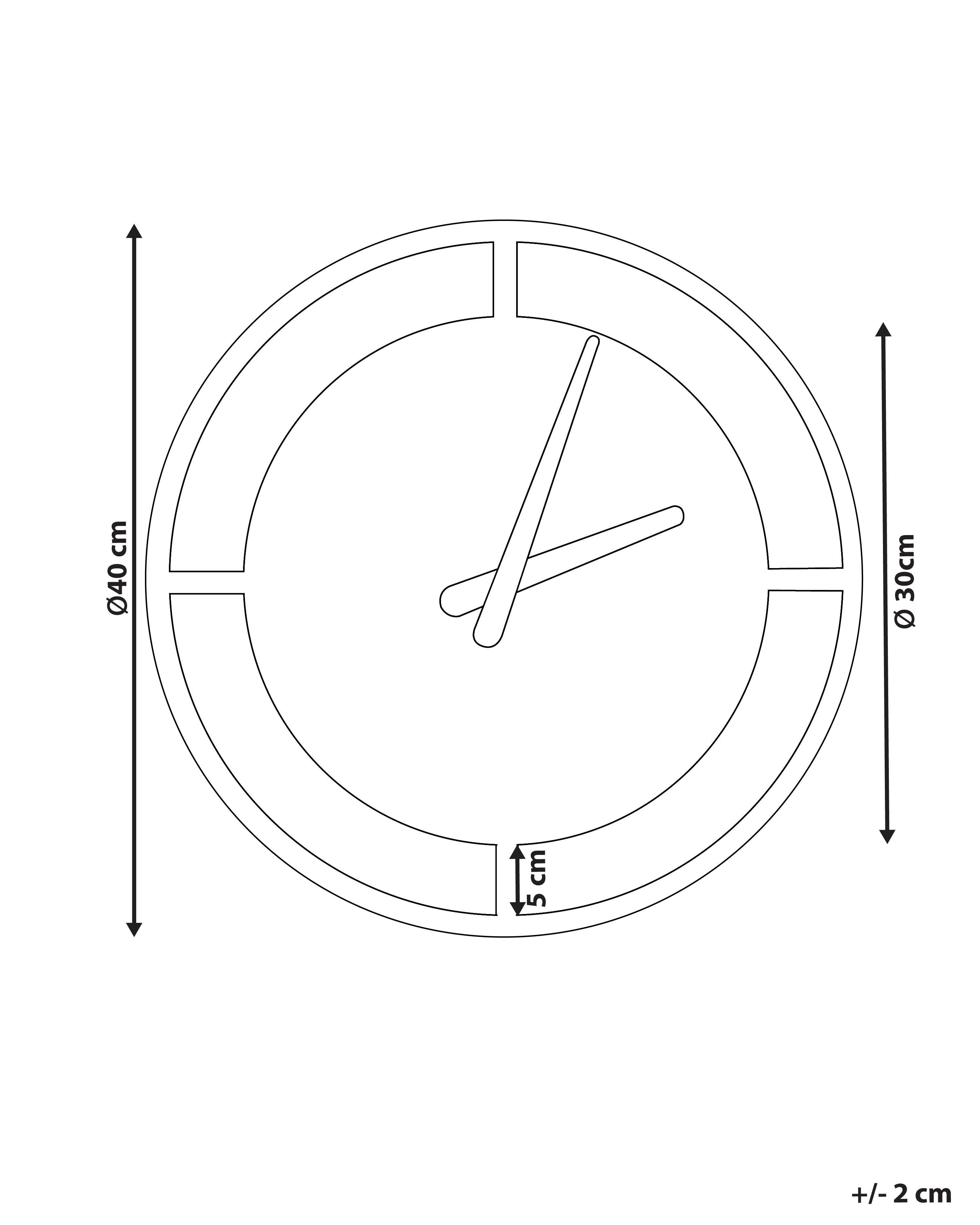 Wandklok TRIENT 40 cm Metaal Zwart