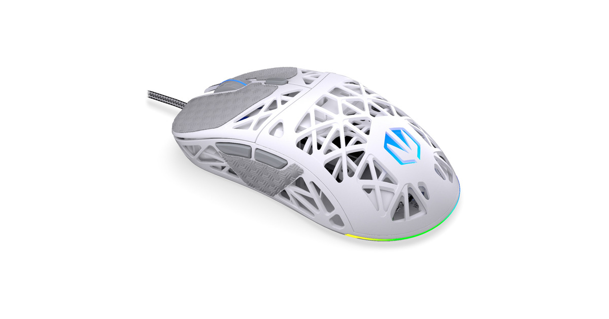 ENDORFYLIV Onyx White gaming muis  (Wit, 12.000 DPI, ARGB)