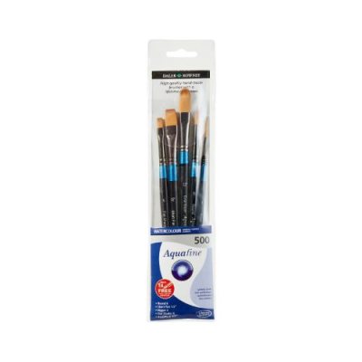 Daler Rowney Aquafine Wallet 500 Brush Set Of 5: Short Handle