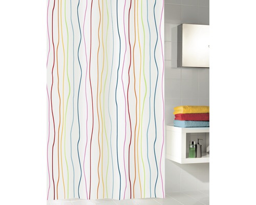 Douchegordijn Kleine Wolke Jolie multicolor textiel 180 x 200 cm