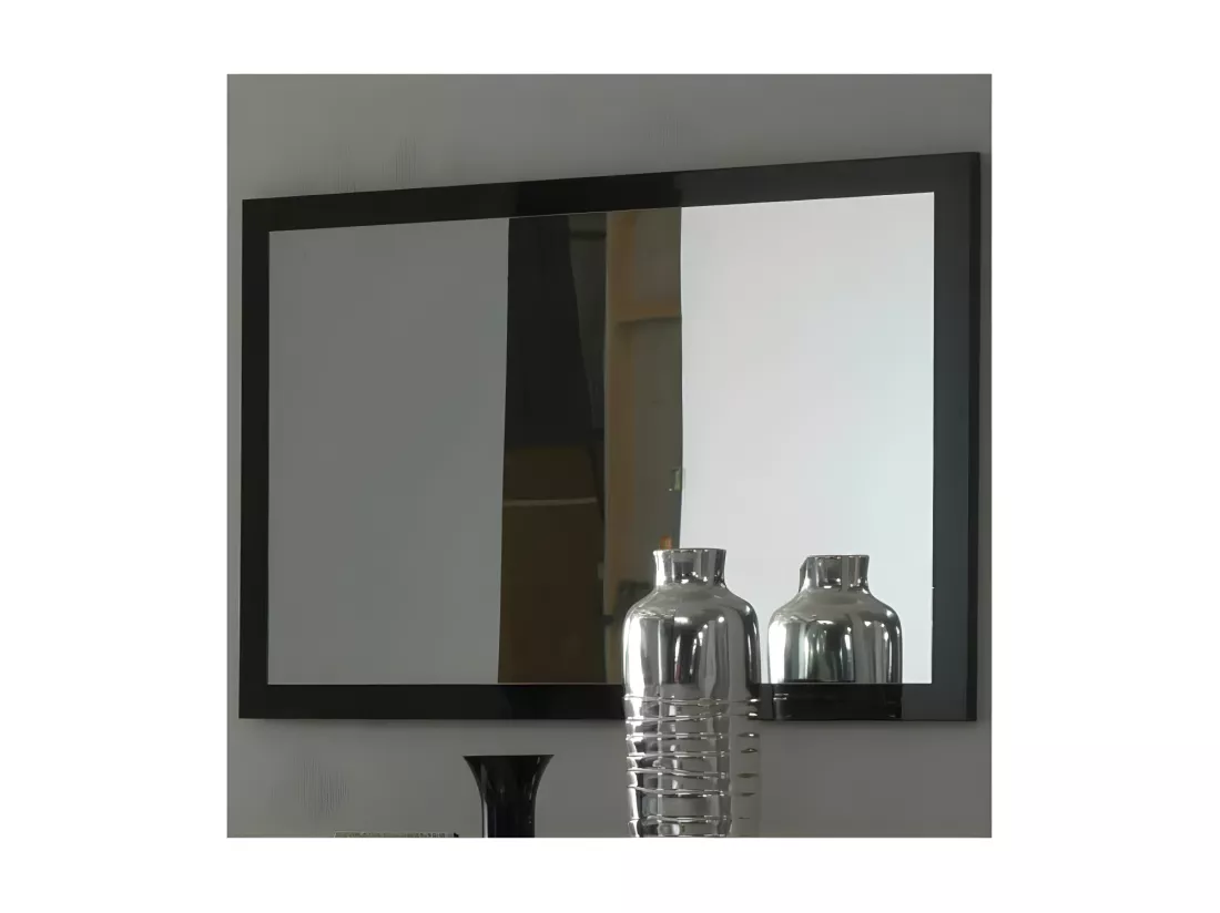 Chambre Complète 160x200 Laqué Noir Brillant - AREZZO