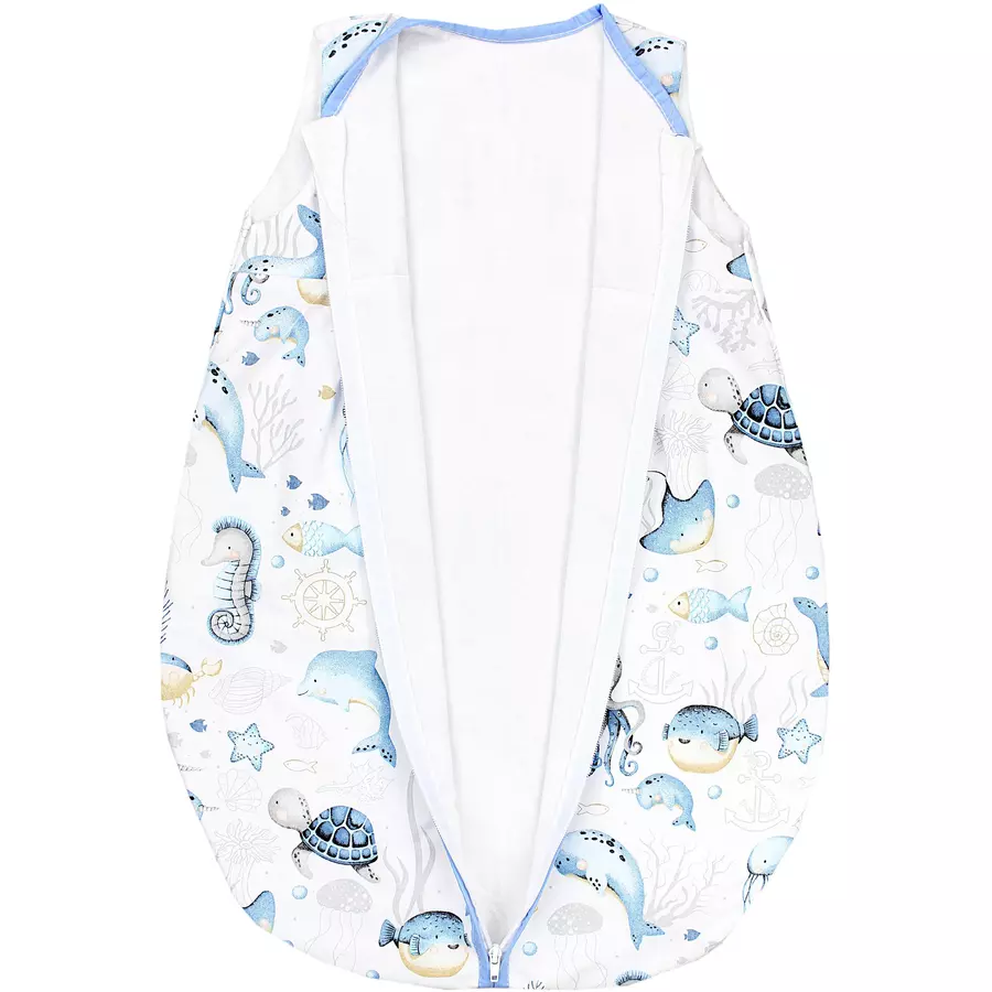 TupTam Baby Sommer Schlafsack Ärmellos Unwattiert blauweiß