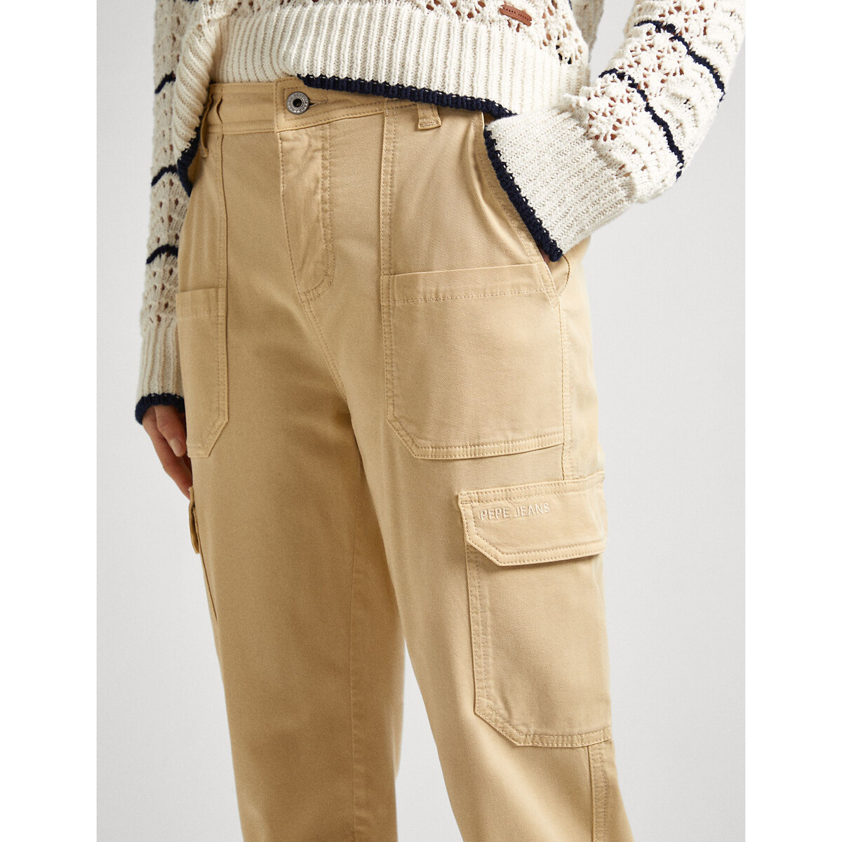 PEPE JEANS<br>Calças retas estilo cargo