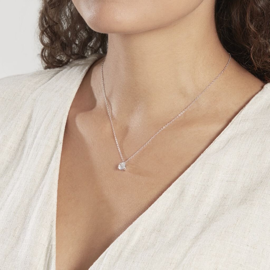 Collier Solitaire Argent Lylwenn
