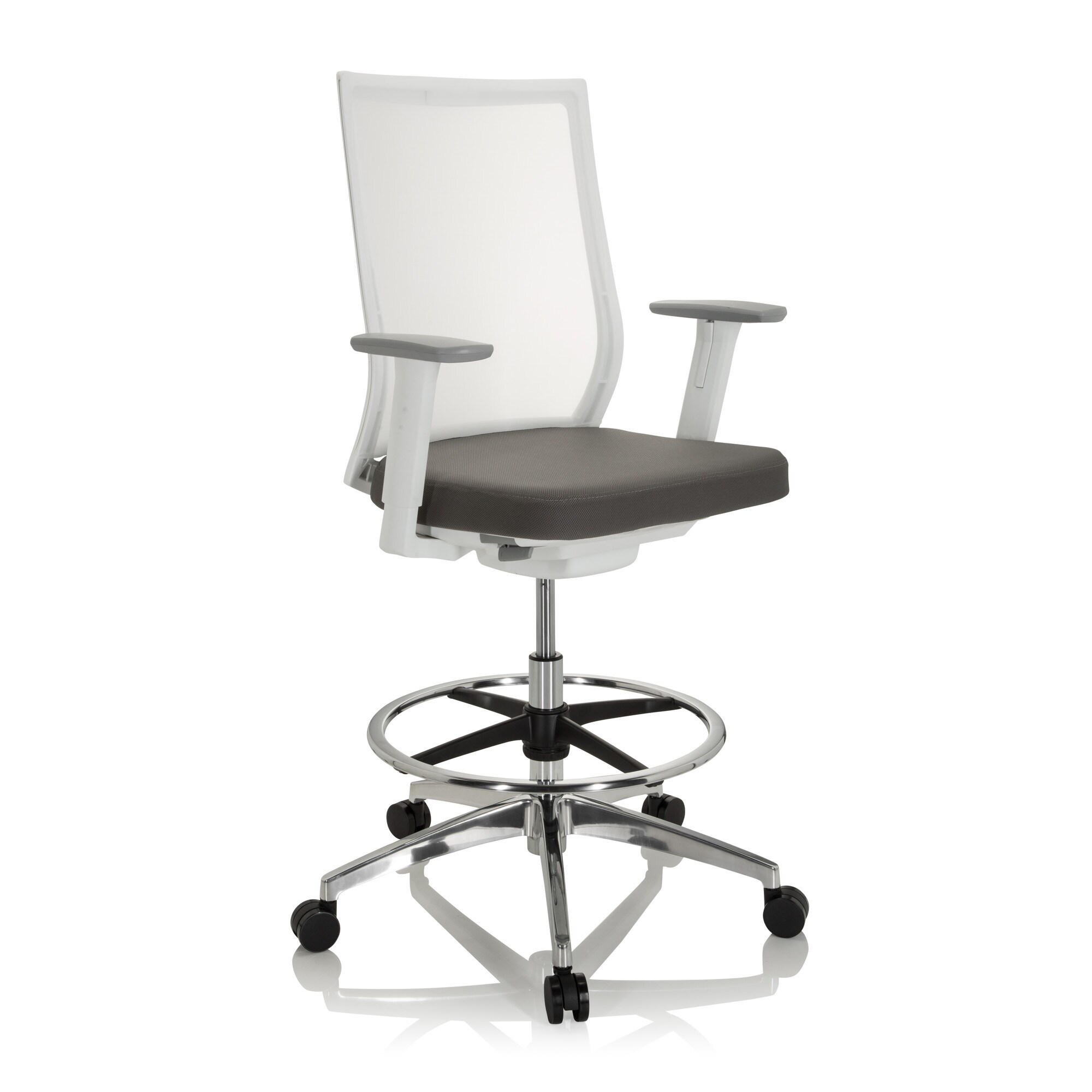 Counterstuhl ASPEN WORK W Stoff/Netzstoff mit Armlehnen (höhenverstellbar) hjh OFFICE