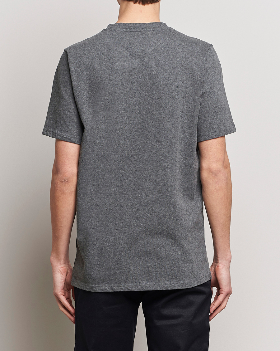 KnowledgeCotton Apparel Loke Badge T-Shirt Dark Grey Melange