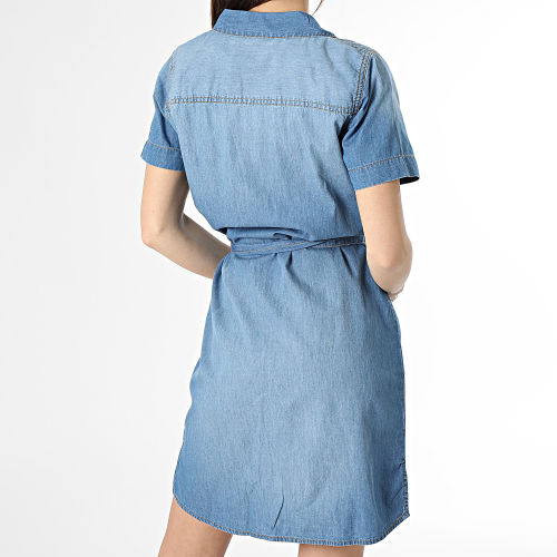 Robe Jean Femme Manches Courtes Saint Bleu Denim