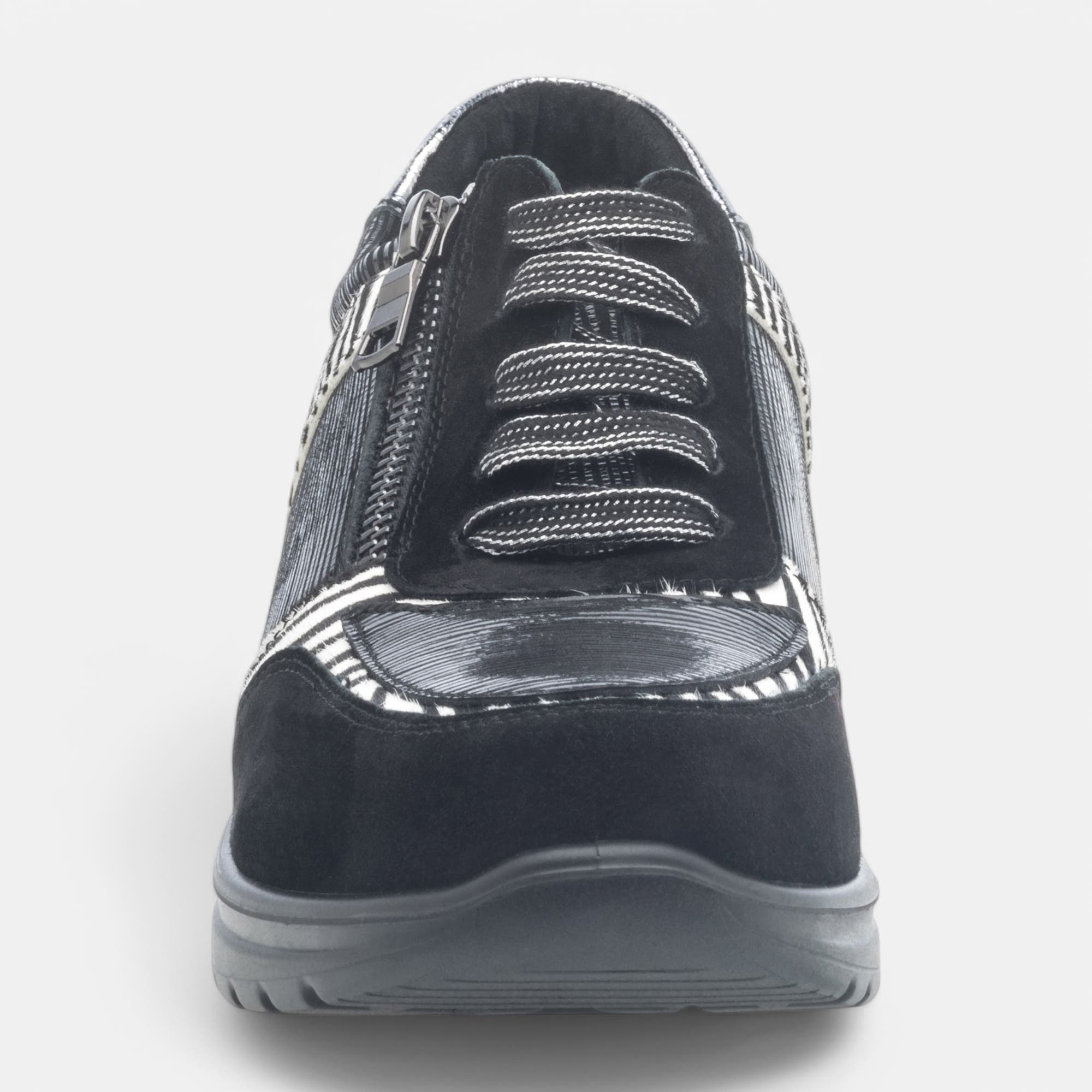 Baskets basses Femme en cuir noir