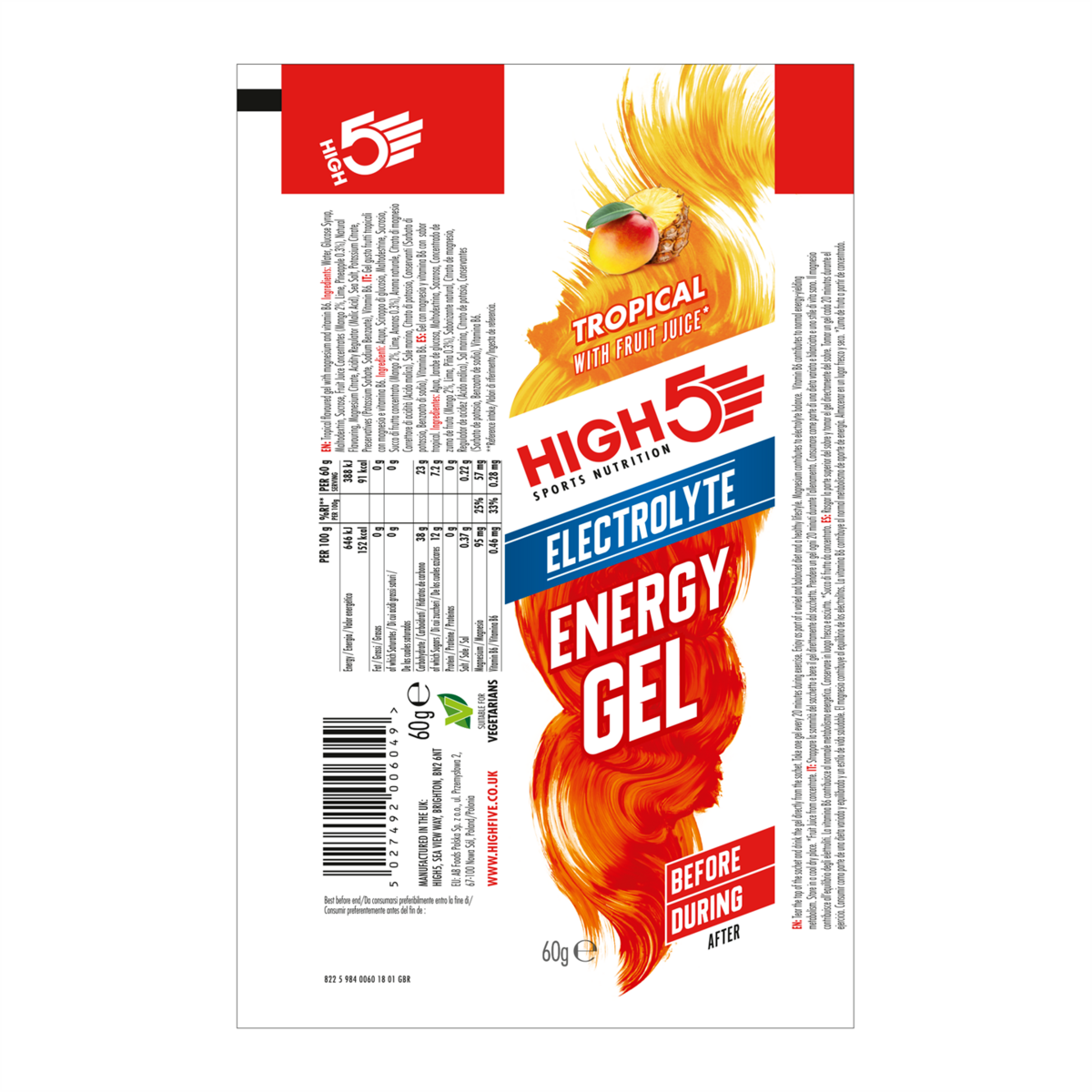 High5 HIGH5 EnergyGel Electrolyte Tropisk