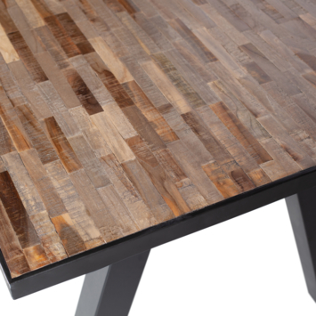 WOOOD Tablo tafelblad teak metaal 180x90 cm