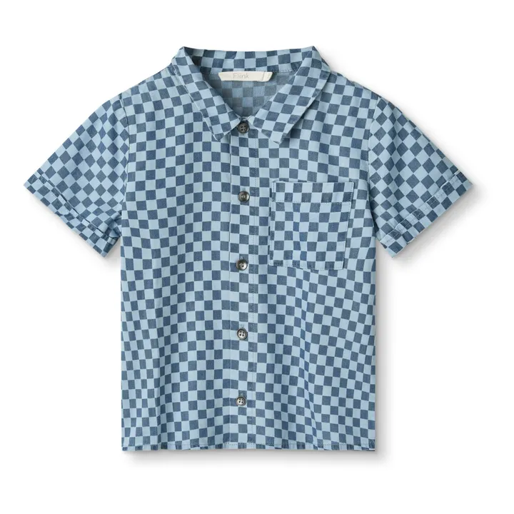Fliink Chemise Hurlum Carreaux Tencel | Bleu ciel