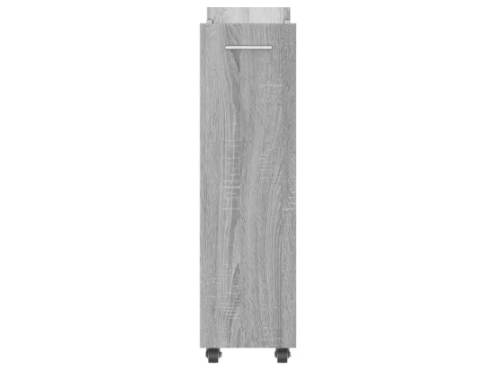 Armoire avec roues sonoma gris 60x22x79 cm bois d'ingénierie