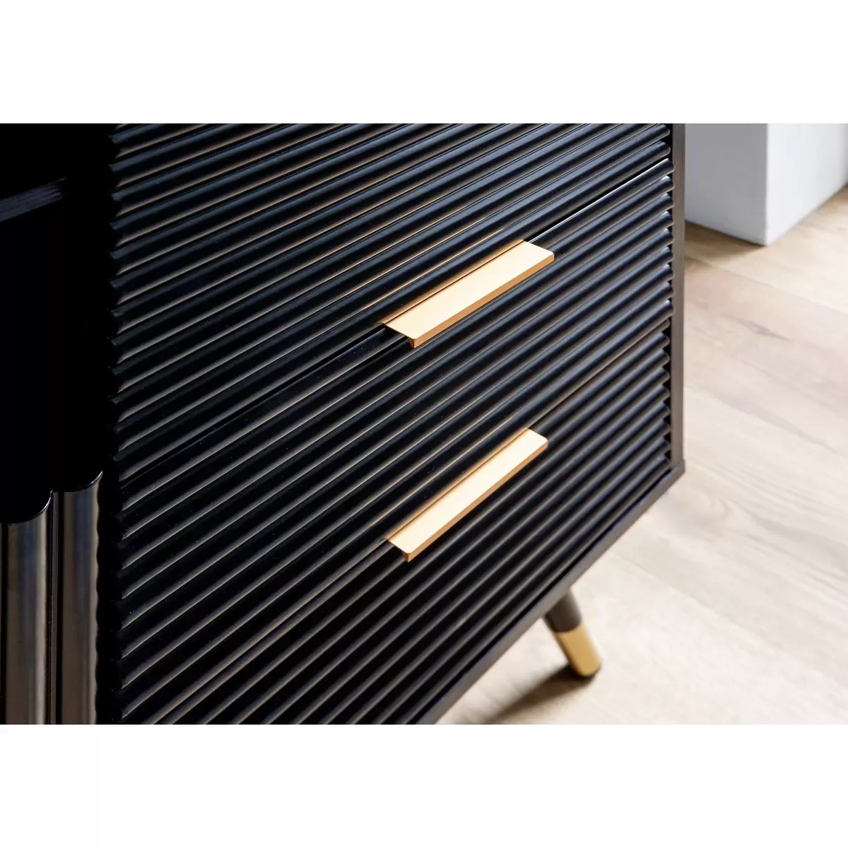 Sideboard Herce Eiche,gold,kupfer,schwarz
