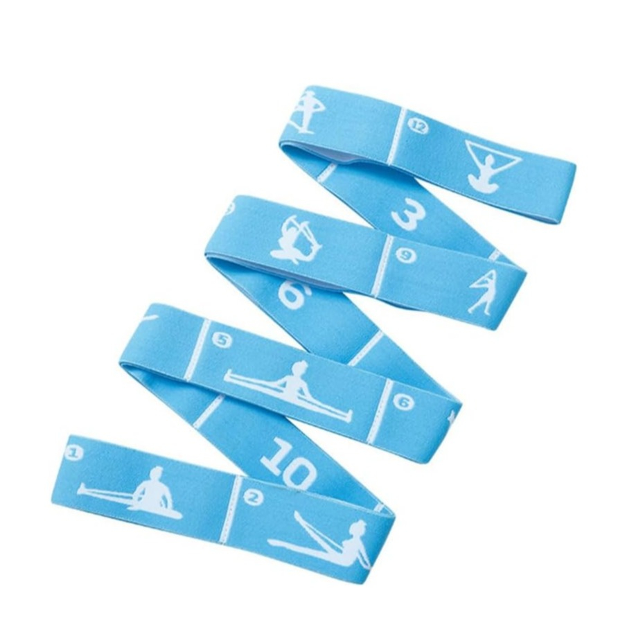Stoff Fitness Übungsband / Widerstandsband / Gymnastikband für Training / Yoga / Pilates - Blau
