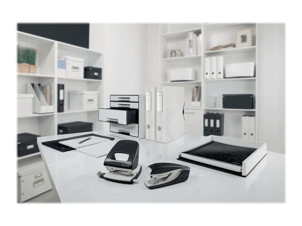 Leitz WOW 5008 - Hullstanser - 30 ark / 3 mm - plast, metall - svart