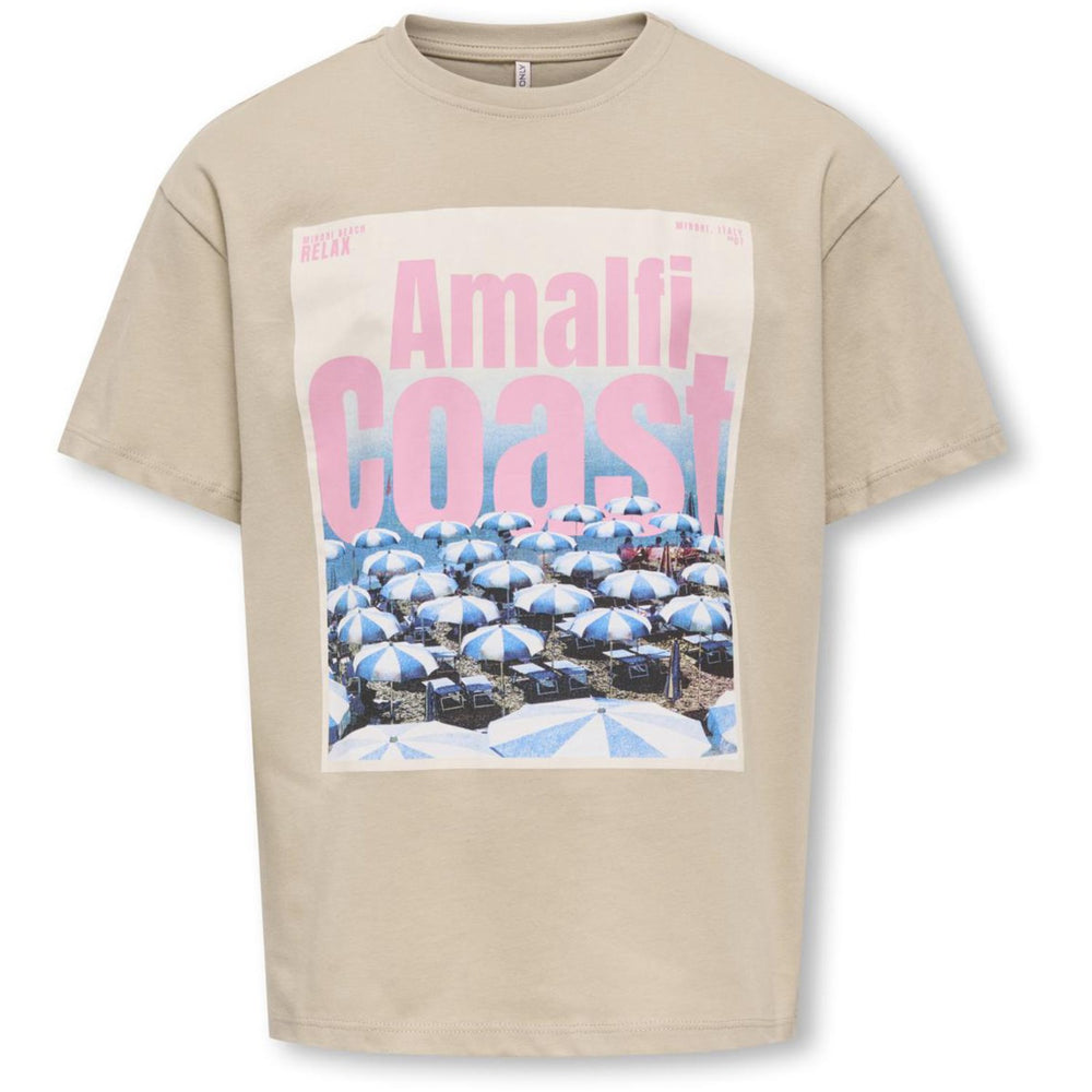 Køb kids ONLY Humus Amalfi Kogirina Life S/S Loose Printed Top Jrs