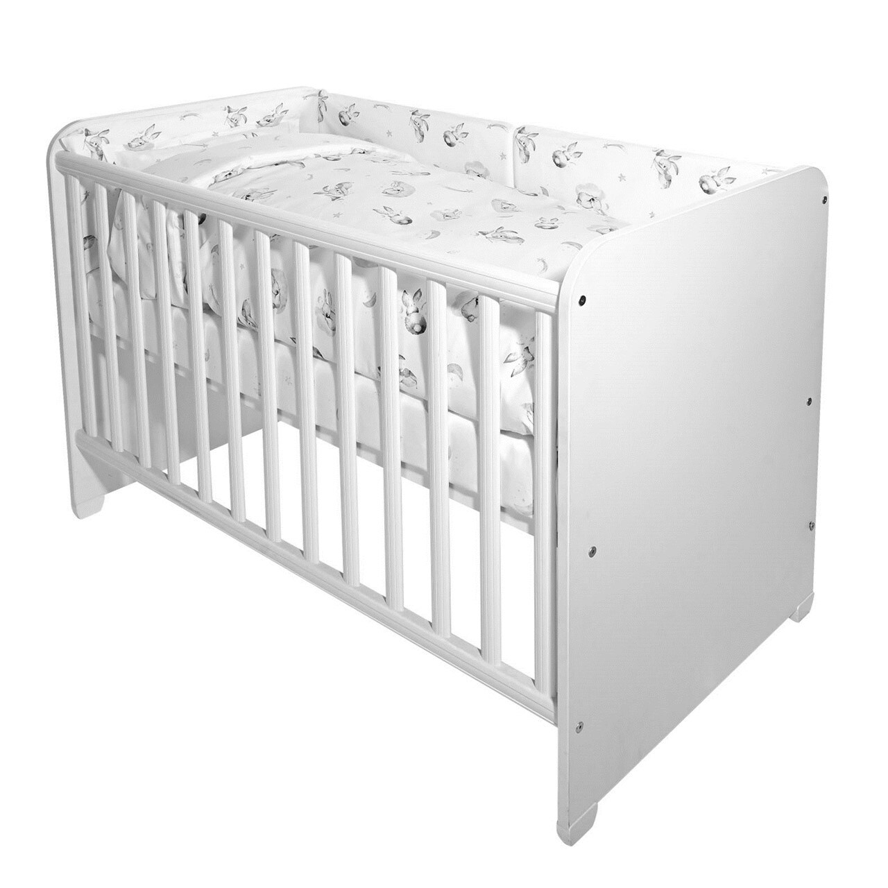 Lorelli Babybettwäsche Set Smile 6-teilig Decke 140x95 Kissen 43x35 Bett 120x60 hellblau