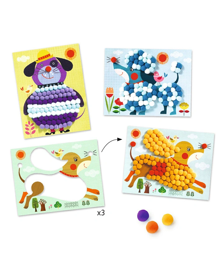 Djeco Bastel-Set Bommelbild 