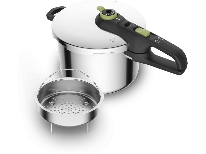 Tefal Secure Trendy Dampfkochtopf 6 l 22 cm Schnellkochtopf mit Korb