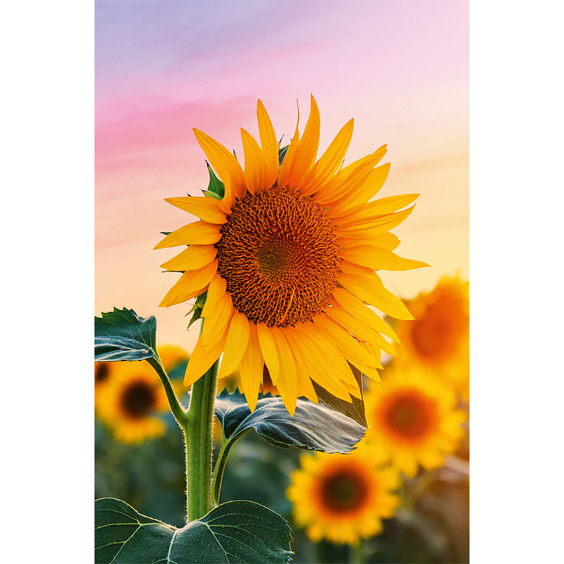 ABC Glückwunschkarte, B6, Sonnenblumen im Feld